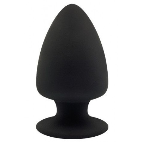 Черная анальная пробка PREMIUM SILICONE PLUG L - 13 см.