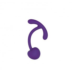 Фиолетовый вагинальный шарик с ограничителем